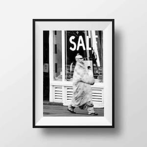 Fine Art Print of London - Chelsea Girl Punk Style Black and White Shot Street View Picture Wall Art Poster