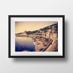 Old Photo Marseille - Route de la Corniche Image Poster Photography Souvenir Wall Art home decor