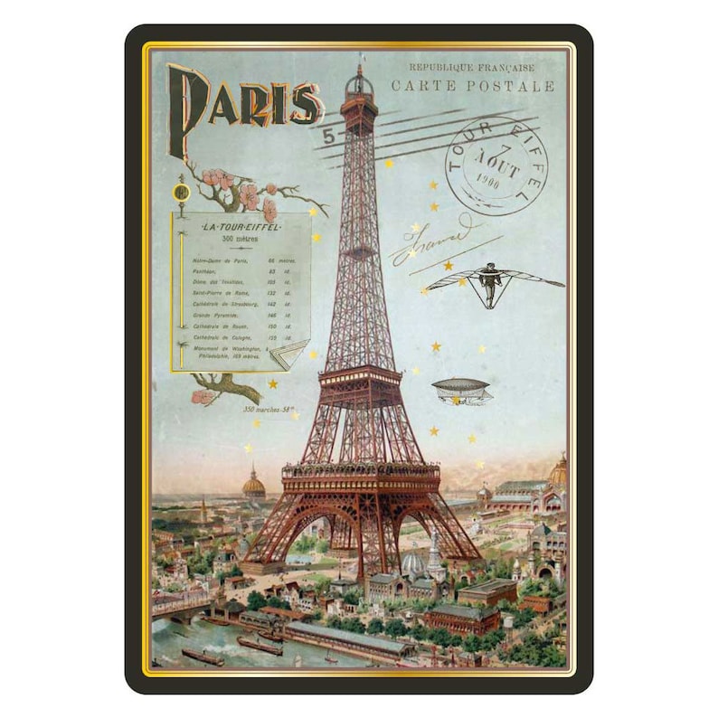 Lot de 10 ou 20 cartes postales Paris Vintage Visuels Rétro des Monuments de Paris Tour Eiffel 1900 Image d'antan Exposition Universelle image 10