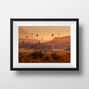 Print Photo Cappadocia - Turkey Göreme Sunrise Hot Air Balloon Balloons Landscape Color Poster Photography Wall Art