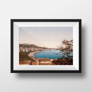 Retro Photo Cannes - Color Print Old Image Antique French Riviera Poster Photography Côte d&#39;Azur Souvenir Wall Art
