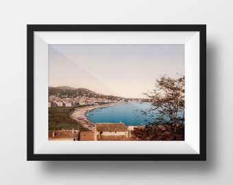 Retro Photo Cannes - Color Print Old Image Antique French Riviera Poster Photography Côte d'Azur Souvenir Wall Art