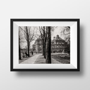 Foto Ancienne de Paris – Eugène Atget Jardin du Luxembourg Vieux Paris 1902 Afbeelding Gerestaureerd Zwart-wit Poster Poster Wanddecoratie