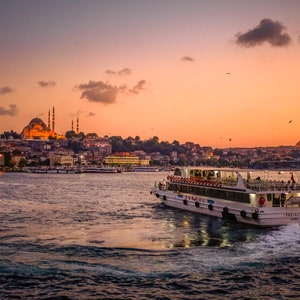 Affiche Ancienne Tourisme Istanbul Bosphore - Tirage Qualité A4/A3/A2/A1 - Neuf