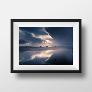 Brittany Photo Print - Paisagem de praia Beg Meil Kerambigorn Imagem colorida Fotografia Decoração Pôster