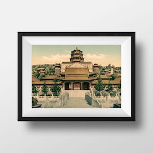 Antique Photo China Beijing - Summer Palace Vintage Poster Photography Retro Wall Art