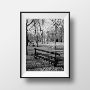 Fotodruck von Paris Jardin du Luxembourg – Wanddekoration mit Schwarz-Weiß-Bild