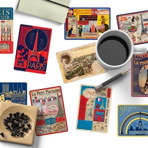 Lot de 50 Cartes Postales Paris Vintage -  des visuels Rétro des Monuments de Paris Tour Eiffel 1900 Image d'antan
