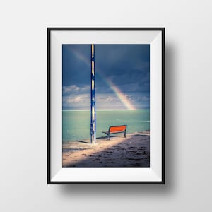 Impressão fotográfica Brittany Beg Meil - La Cale Arc en Ciel Imagem colorida Fotografia Decoração Pôster