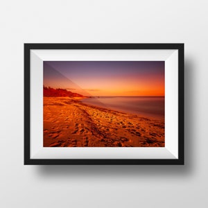 Impressão fotográfica Bretanha - Baía de Concarneau Pôr do sol BegMeil Finistère Cor Decoração de parede Pôster Fotografia de paisagem