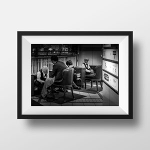 Tokyo Photo Fine Art Print - Japan Black and White Ginza Shoeshine Boys Street View Photography Picture Poster Wall Art