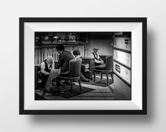 Tokyo Photo Fine Art Print - Japan Black and White Ginza Shoeshine Boys Street View Photography Picture Poster Wall Art