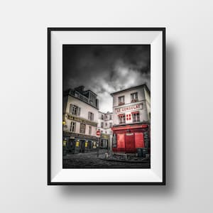 Photo Print Paris Montmartre - Le Consulat Rue Norvins Café Parisien Home Decor