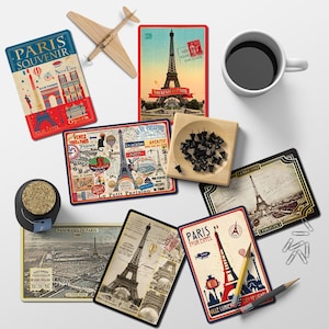 Lot de 10 ou 20 cartes postales Paris Vintage Visuels Rétro des Monuments de Paris Tour Eiffel 1900 Image d'antan Exposition Universelle image 1