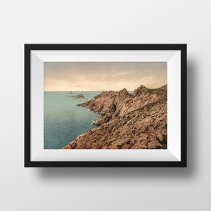 Foto antiga pointe du raz bretanha-poster vintage retro fotografia poster finistère lembrança decoração de parede frança