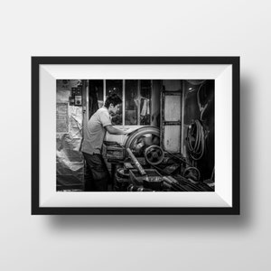 Tokyo Photo Fine Art Print - Japan Black and White Fish Market Craft Cutler Tsukiji Street View Photography Picture Poster Wall Art