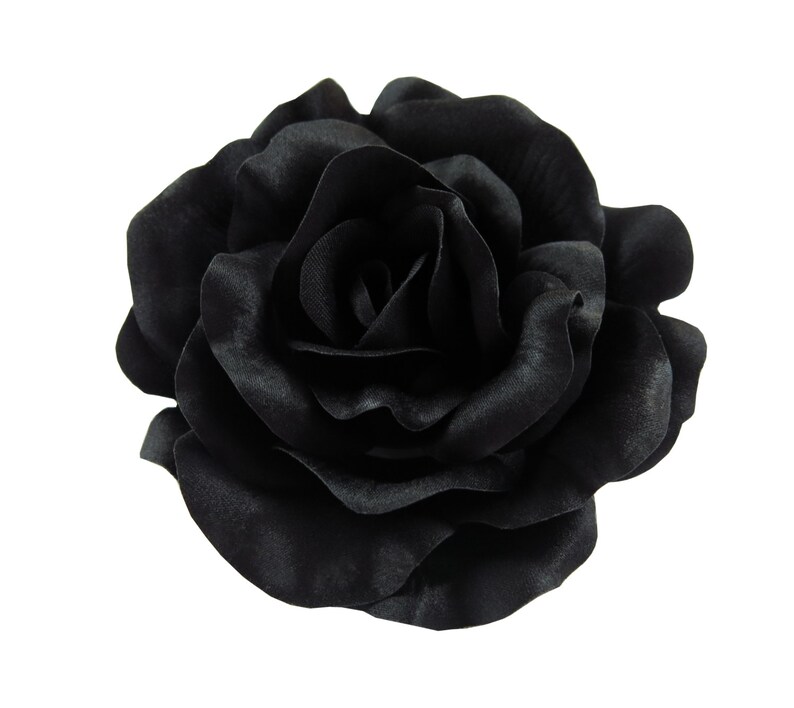 6 PCS. 3.25 inches Black Silk Rose Artificial Flower for Craft Etsy
