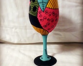 Sally Inspired Hand Painted Wine Glass