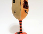 Horror Movie Killer Hand Painted Wine Glass.