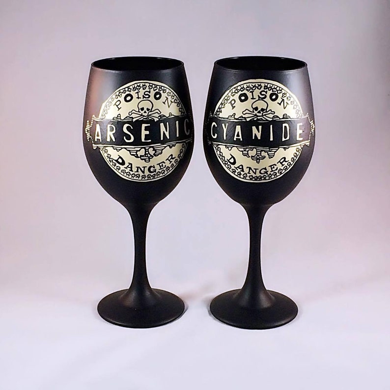 Nic And Cyanide Inspired Hand Painted Wine Glass