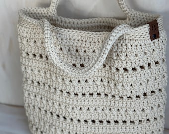 Crochet tote bag/handbag, Handmade crochet tote bag, Scandinavian style crochet tote bag, Crochet handbag, Shopping bag