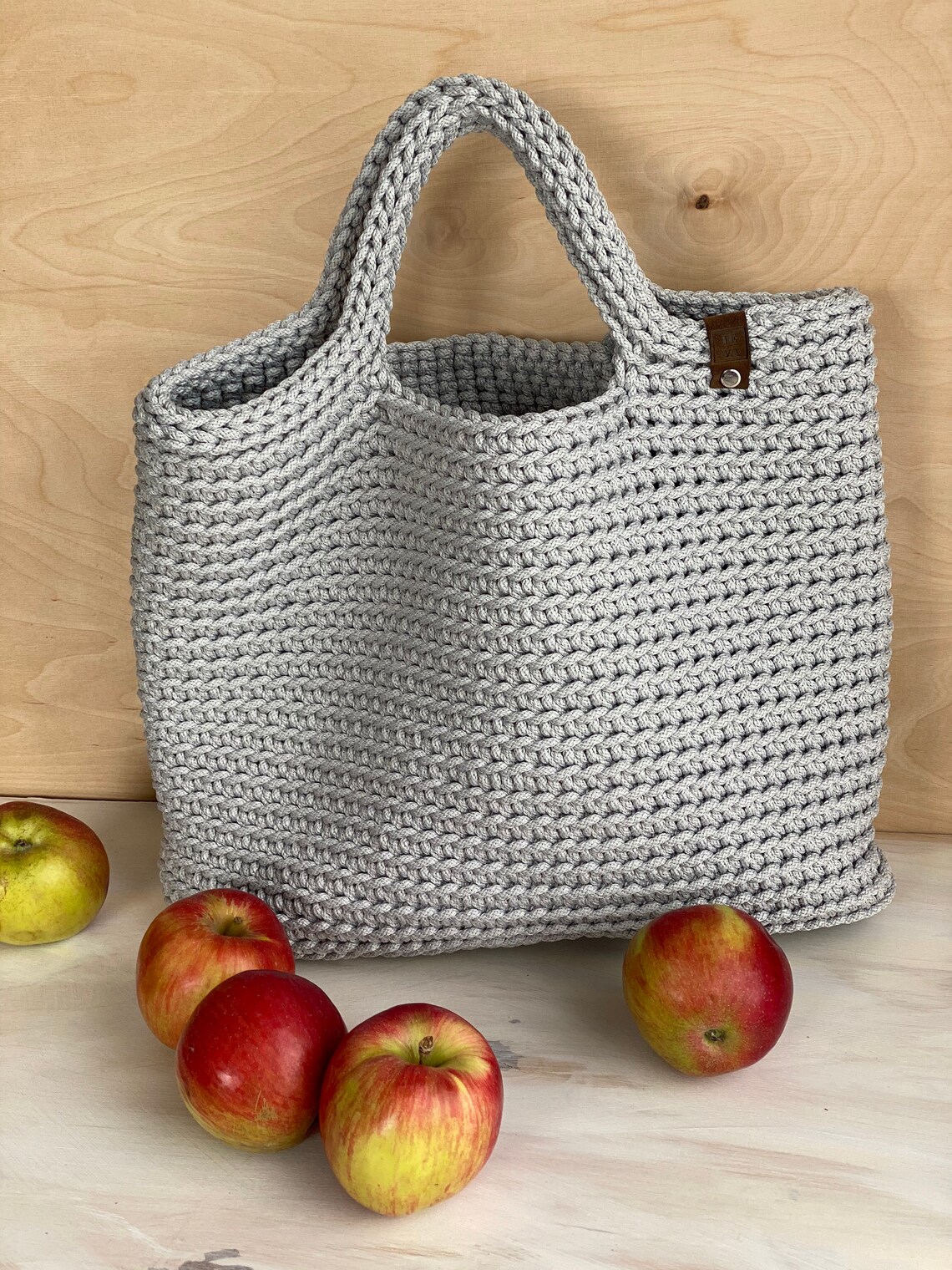 Crochet Tote Bag Handmade Tote Bag Top Handle Bag Etsy