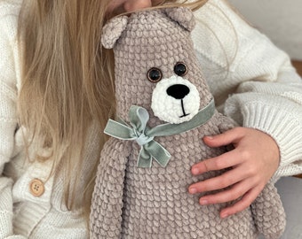 Plush bear, crochet bear, crochet toys, crochet plushie toys, amigurumi, the best gift