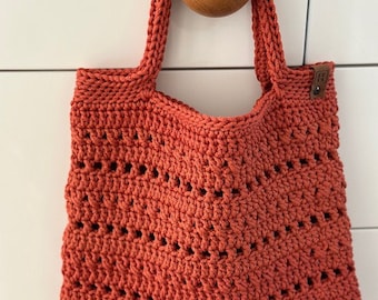 Crochet tote bag/handbag, Handmade crochet tote bag, Scandinavian style crochet tote bag, Crochet handbag, Shopping bag