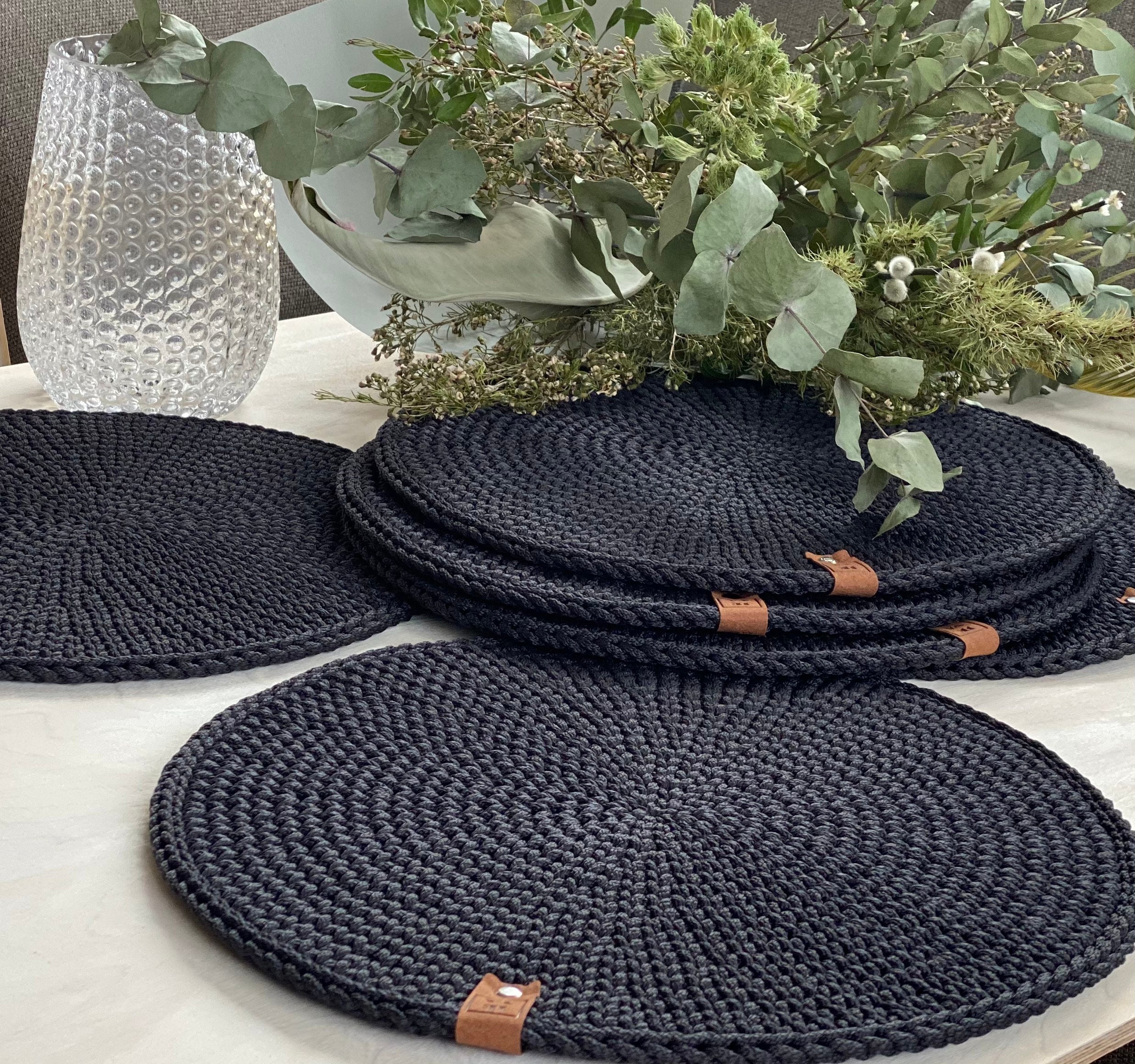 Tischsets, Gehäkelte Tischsets, Tischsets, Handarbeit, Kreis, Rund