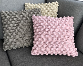 Crochet Pillow, Crochet Bubble Pillow, Crochet Throw Pillow, Pillow Decor,Couch Pillow, Throw Pillow, Scandinavian decor, Decorative pillow