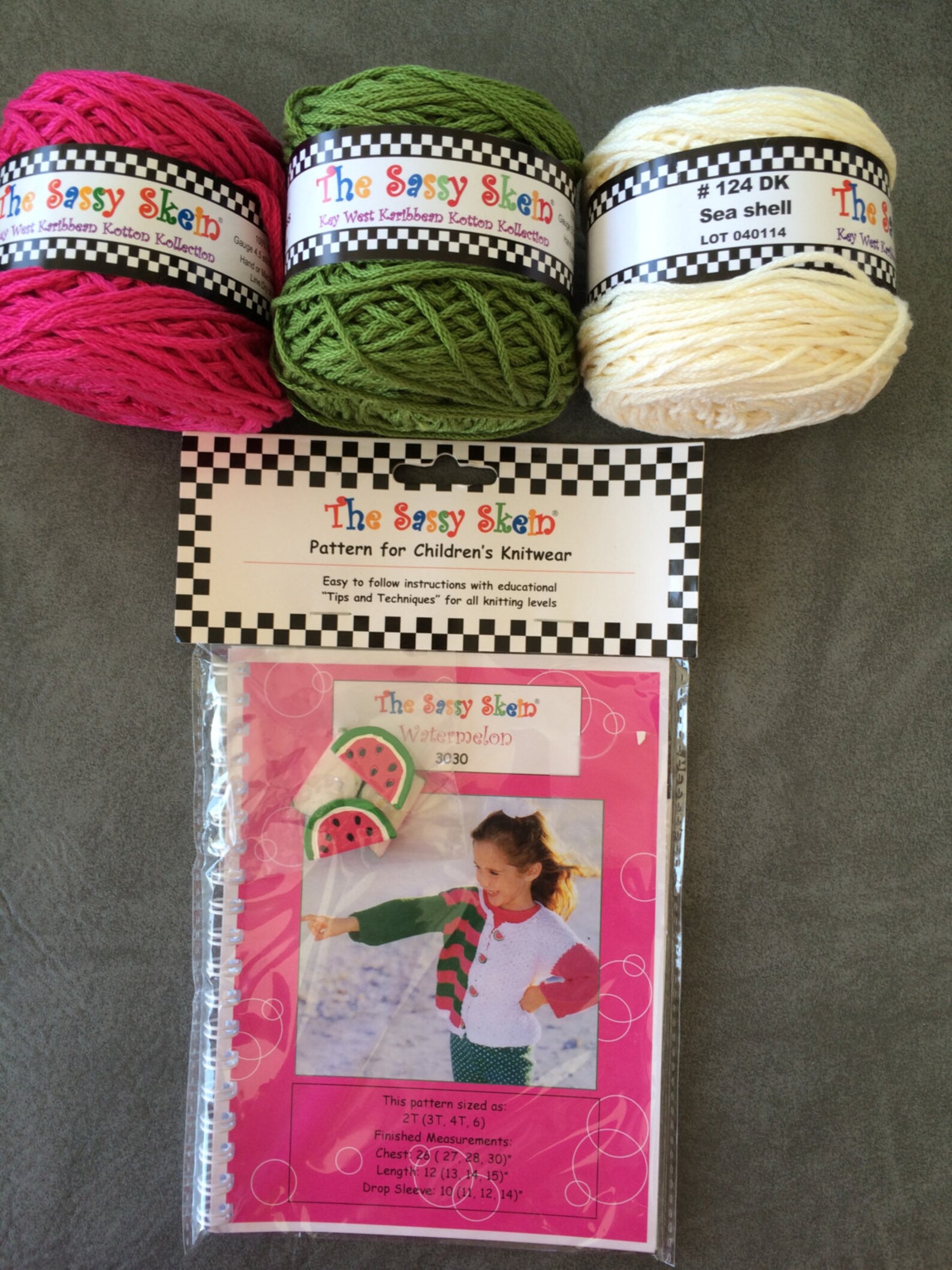 Girl's Sweater Kit Hand Knitting Kit DIY Cotton Etsy