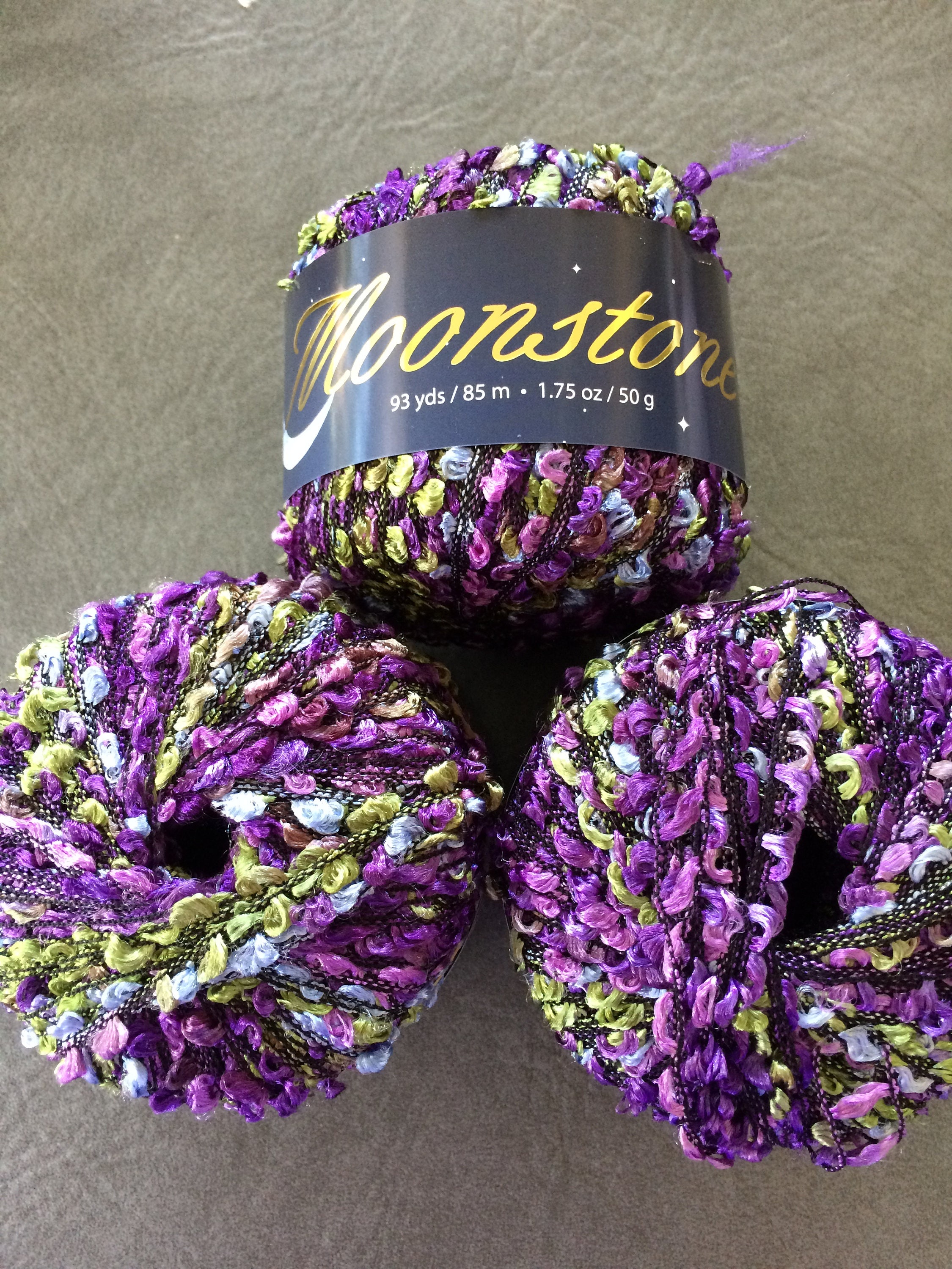Premier Yarns Moonstone Novelty Yarn, Color Bacchus 9609, Purple and