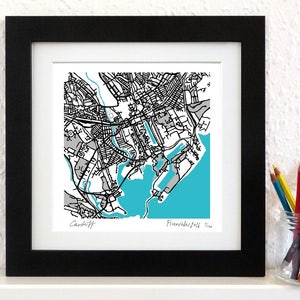 Cardiff Art Map Limited Edition Contemporary Giclée Print - Etsy