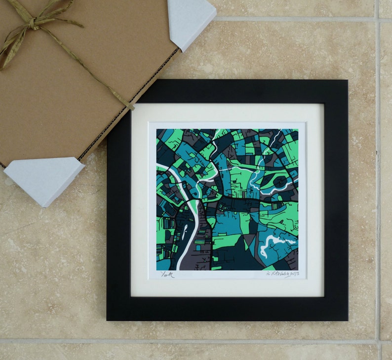 York Art Map Limited Edition Contemporary Giclée Print Etsy UK