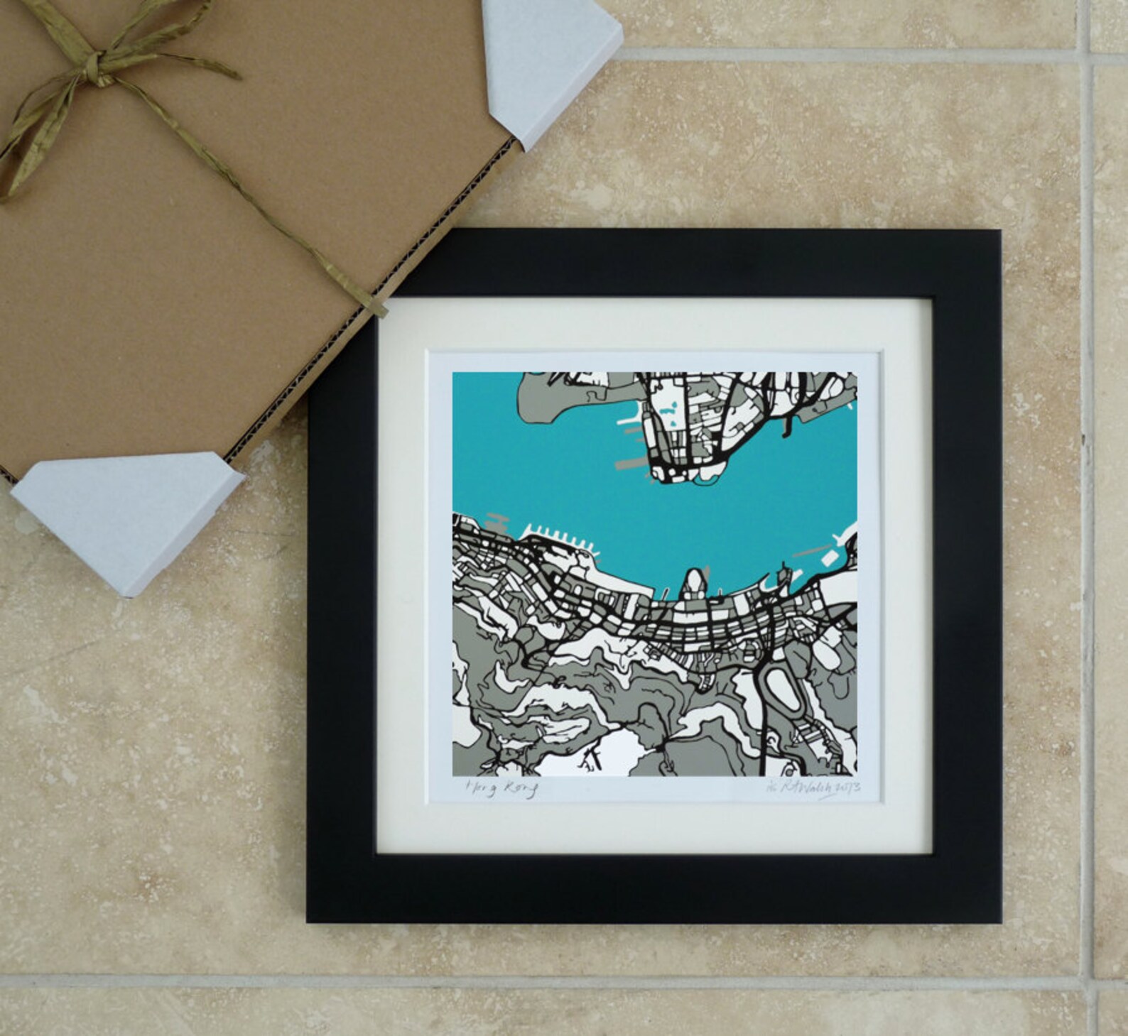 Hong Kong Art Map Limited Edition Contemporary Giclée Print Etsy UK