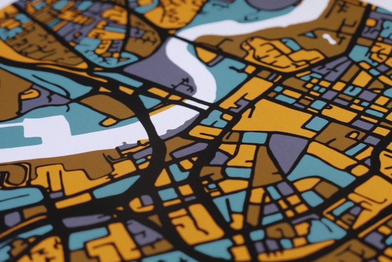 Belfast Art Map Limited Edition Contemporary Giclée Print Etsy