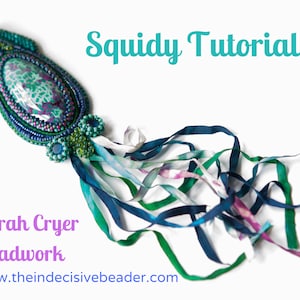 TUTORIAL Squidy Pendant Bead Embroidery Tutorial INSTANT DOWNLOAD image 1