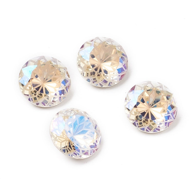 14mm Crystal Chatons With Flower Pattern Mixed and Single - Etsy