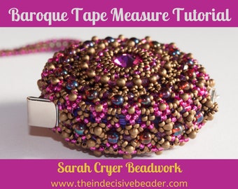 TUTORIAL Baroque Tape Measure Surround Beadweaving Tutorial INSTANT DOWNLOAD