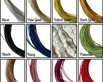 1m Coloured Pearl Purl/Gimp/Gijai wire for goldwork embroidery 1mm or 1.25mm