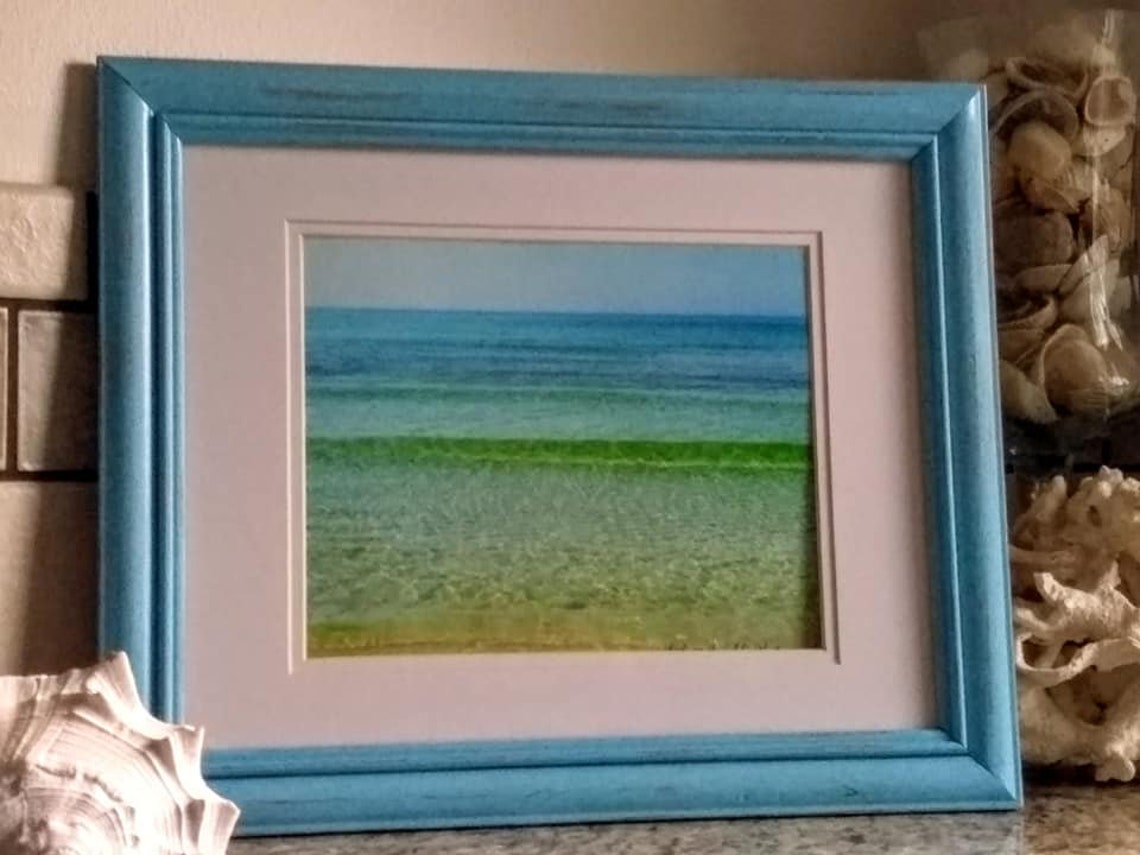 Blue Beach Decor Aqua Frame Distressed Beach Frame Etsy