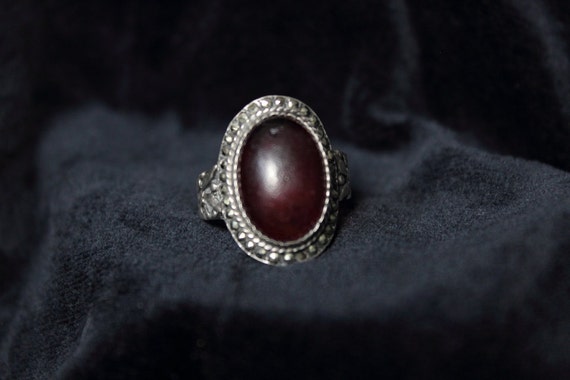 Art Deco Vintage Sterling Silver Ring - image 1