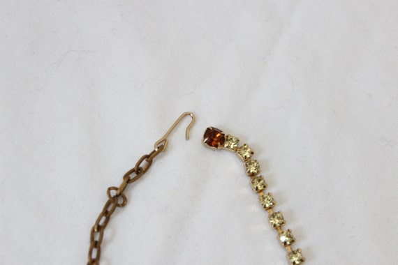 Vintage Art Deco Rhinestone Necklace - image 3