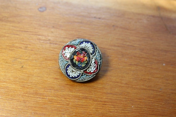 Victorian Micro Mosaic Pin - image 1