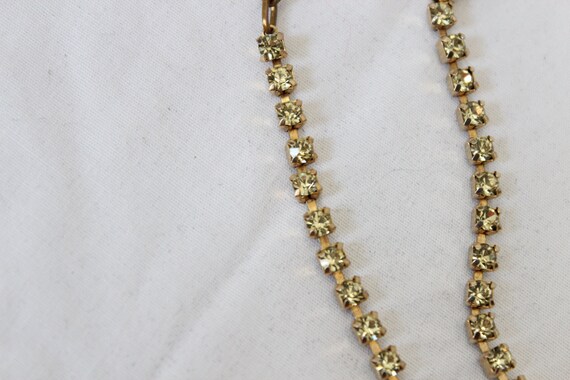 Vintage Art Deco Rhinestone Necklace - image 4