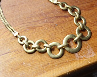 Art Deco Gold Tone Necklace