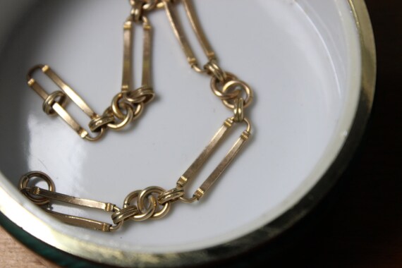 Victorian Gold Filled Link Chain Bracelet