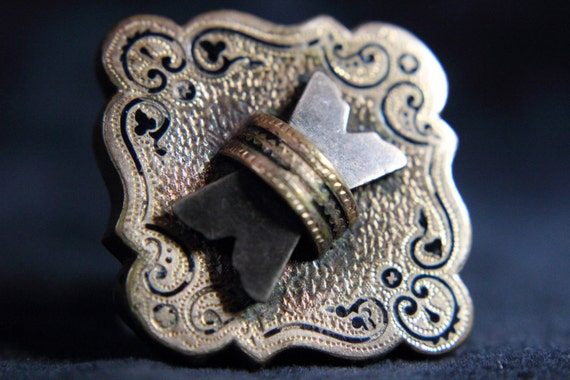 SALE Victorian Gold Filled Taille d'espargne Pin - image 1