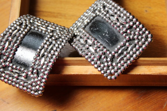 Victorian Pair of Cut Steel Shoe Buckles - image 1