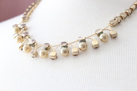 Vintage Art Deco Rhinestone Necklace - image 5